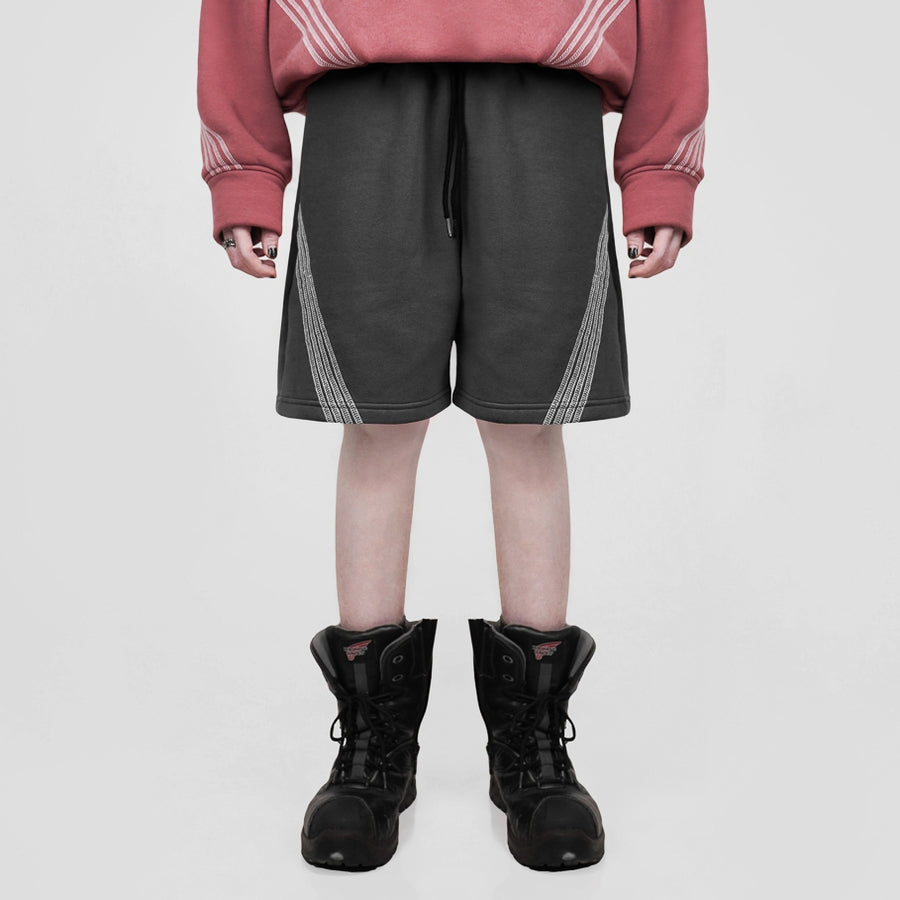 Hierarchy Studios FS - Grey Four Stripes Short Pants