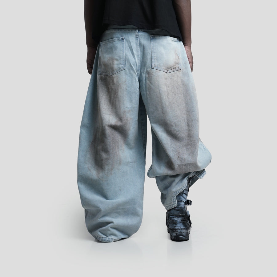 Hierarchy Studios CR - Dirty Baggy Denim Pants