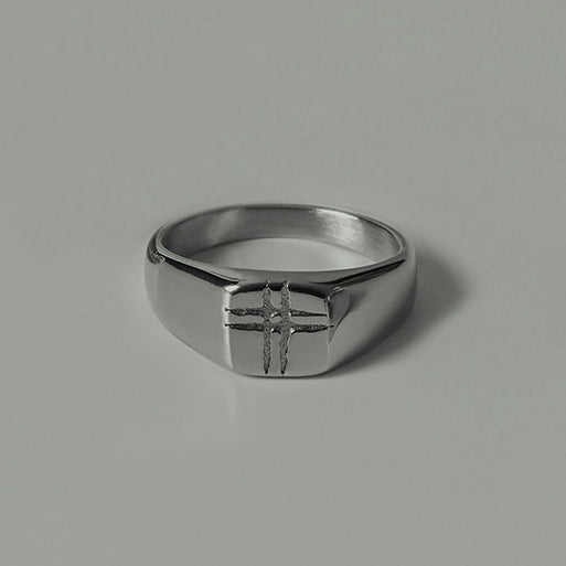 HIERARCHY STUDIOS ENE - Square Not Equal Logo Ring