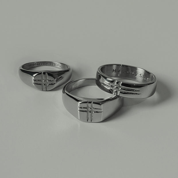 HIERARCHY STUDIOS ENE - Square Not Equal Logo Ring