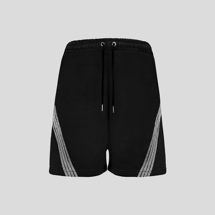 Hierarchy Studios FS - Black Four Stripes Short Pants