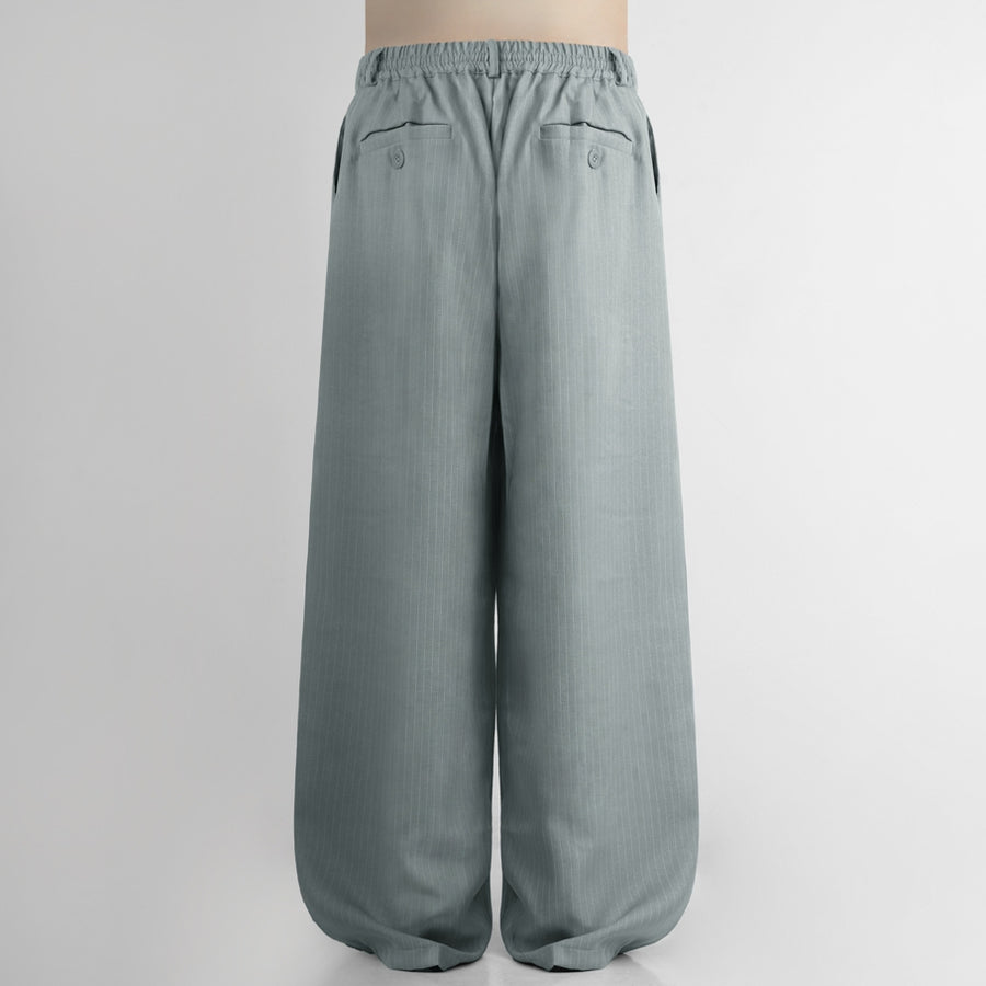 HIERARCHY STUDIOS Unruled - Stripes Light Blue Tuck Trousers