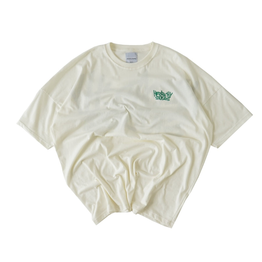Graffiti Wide Logo Oversized T-Shirt White
