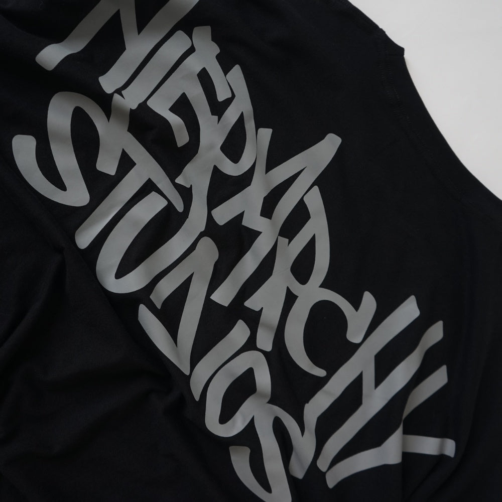 Graffiti Wide Logo Oversized T-Shirt Black