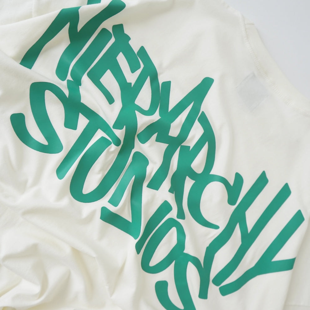 Graffiti Wide Logo Oversized T-Shirt White