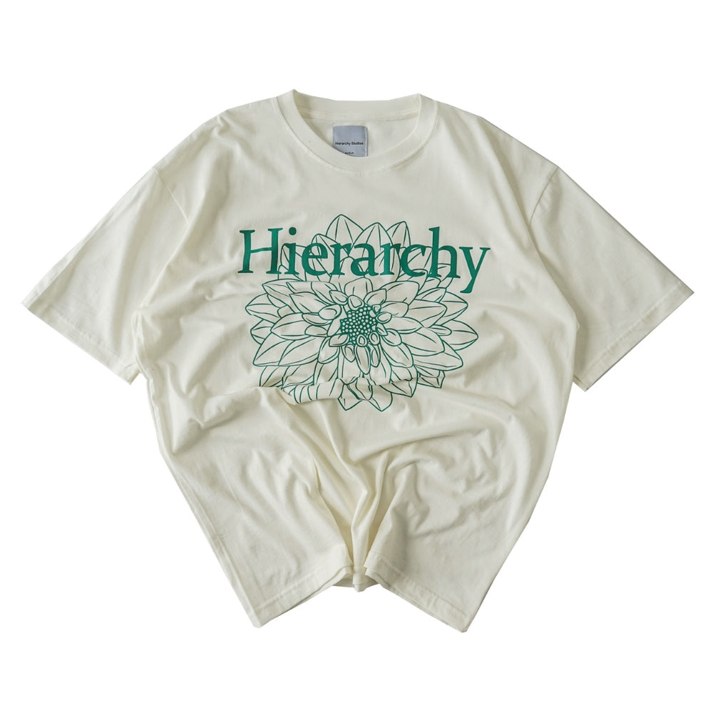 Flowers Dahlia Oversized T-Shirt White