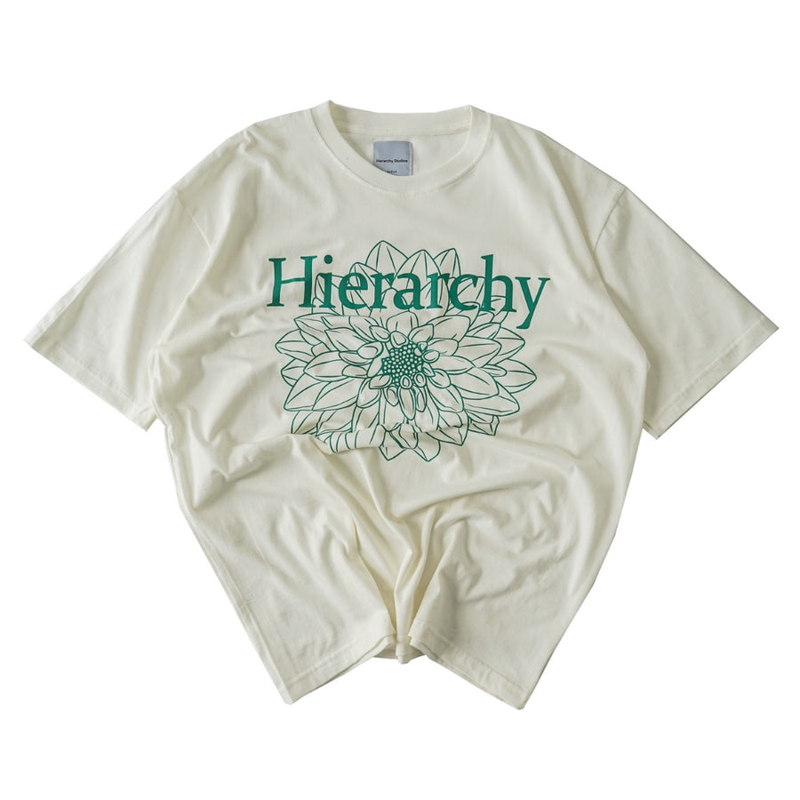 Flowers Dahlia Oversized T-Shirt White