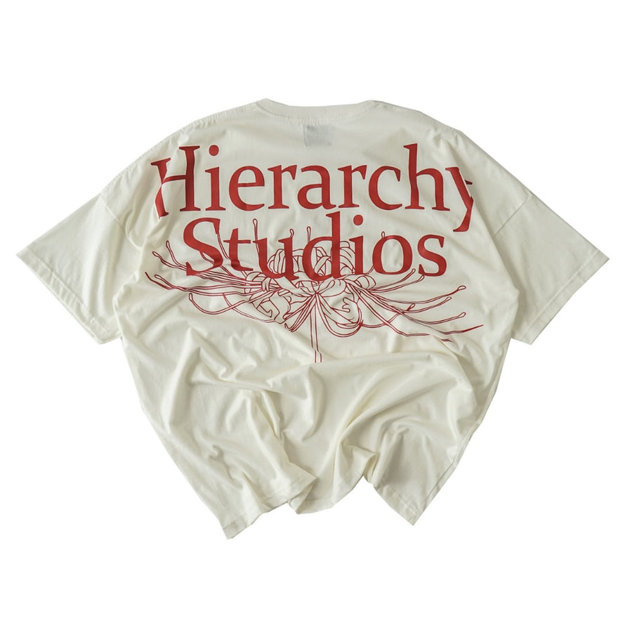 Flowers Wide Spider Lily Oversized T-shirt White