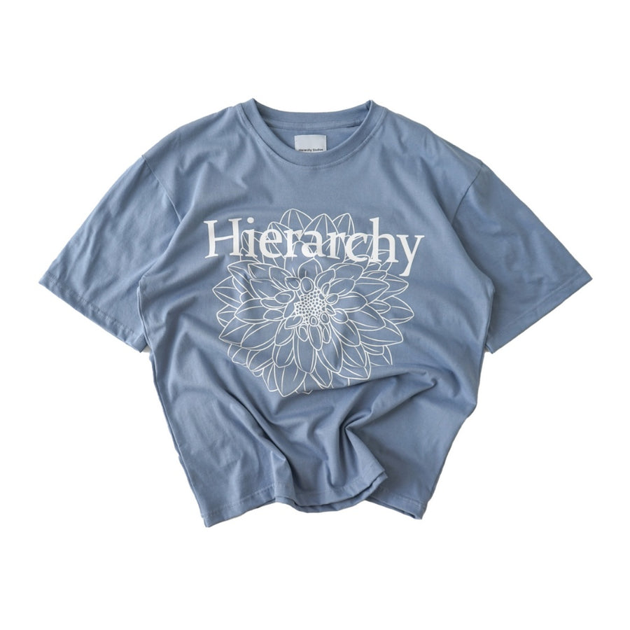 Flowers Dahlia Oversized T-Shirt Steel Blue