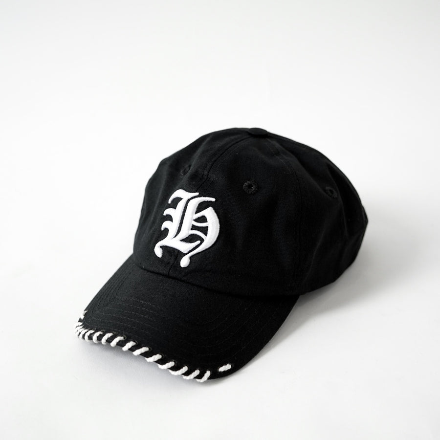 Gothic H Stitched Baseball Cap Black