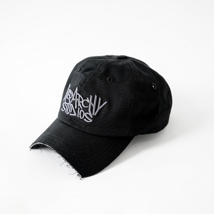 Graffiti Half Cut Baseball Cap Black
