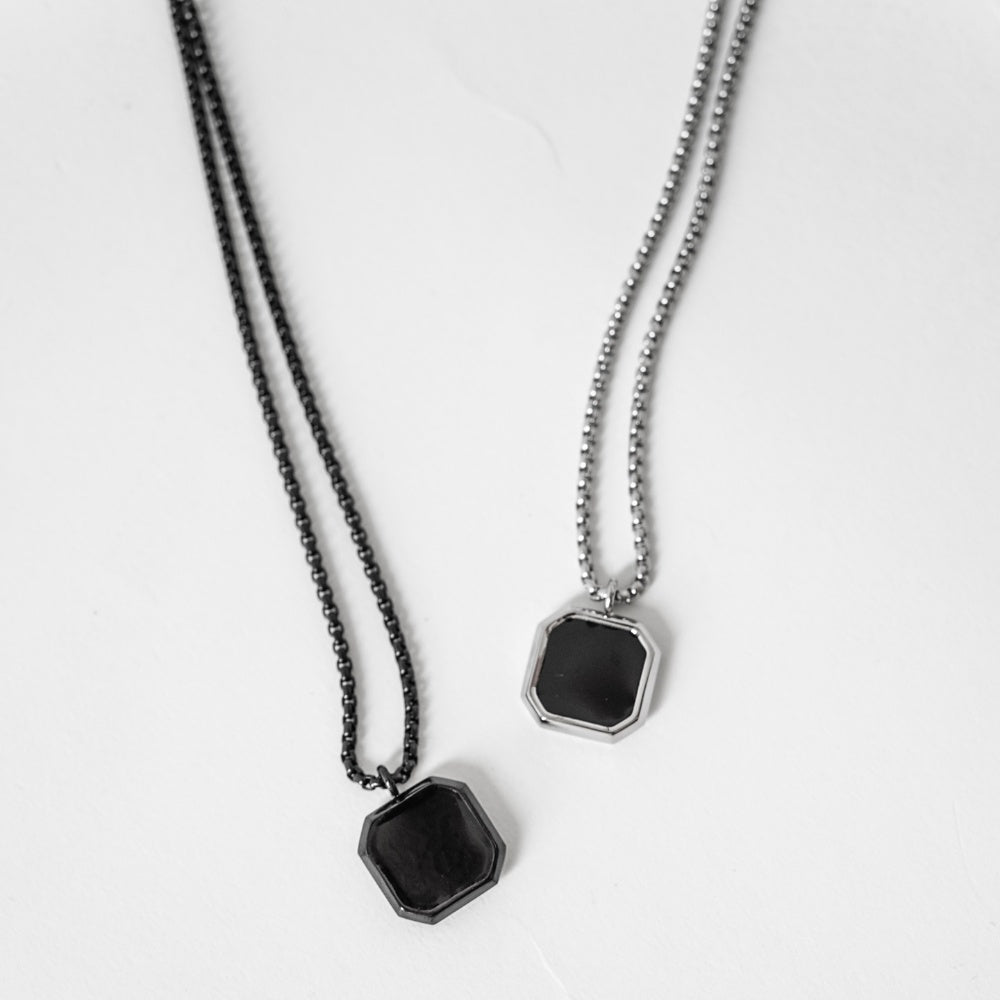Black Square Necklace