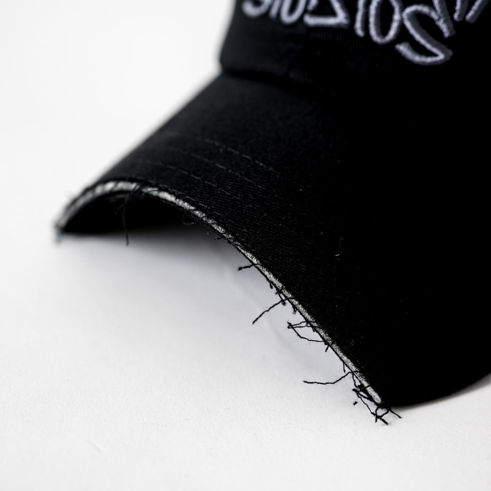 Graffiti Half Cut Baseball Cap Black