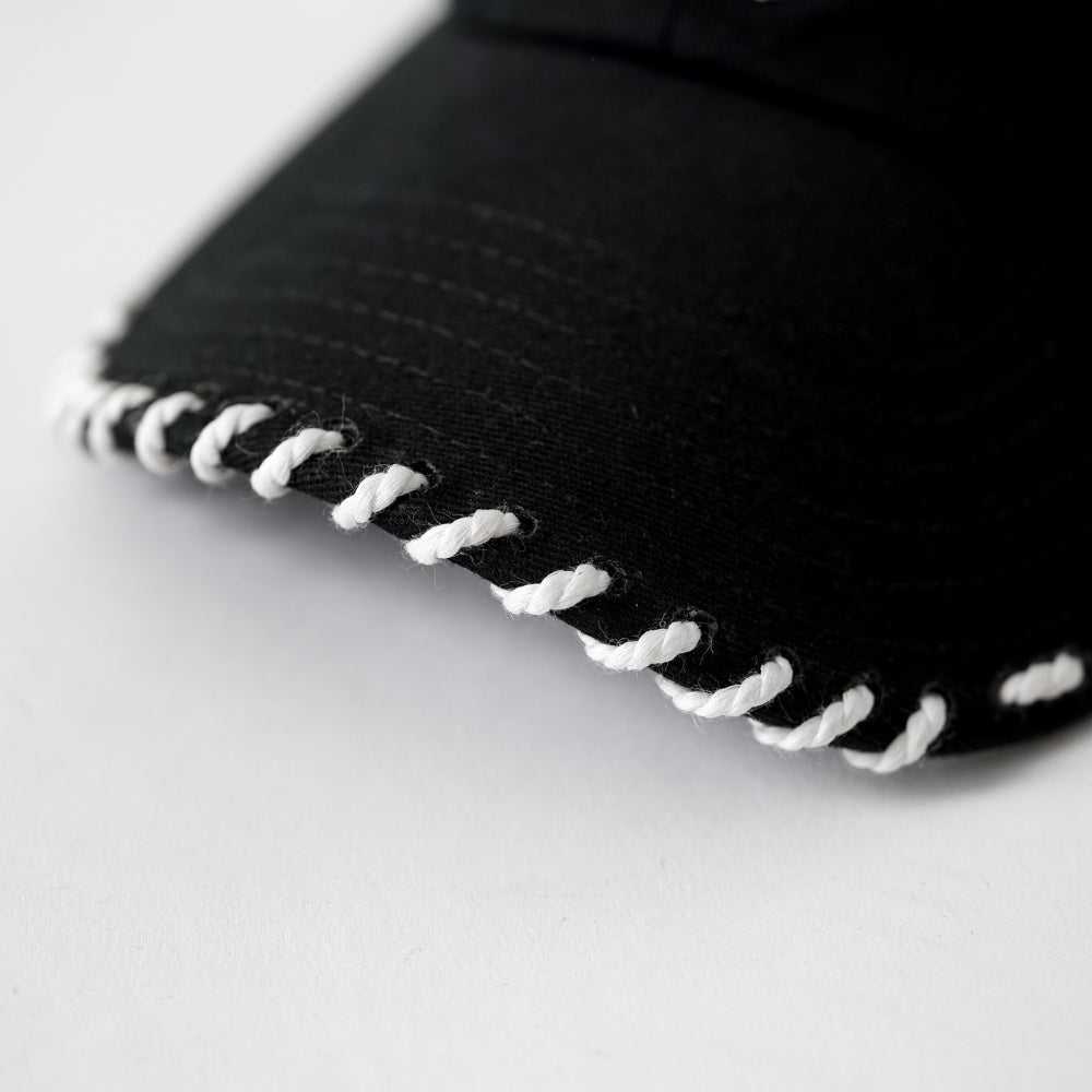 Gothic H Stitched Baseball Cap Black