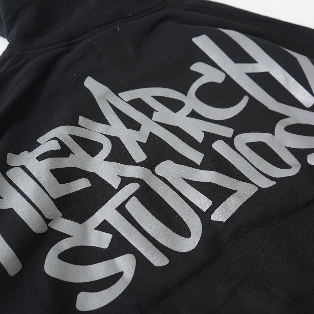 Black Graffiti Wide Logo Oversized Hoodie