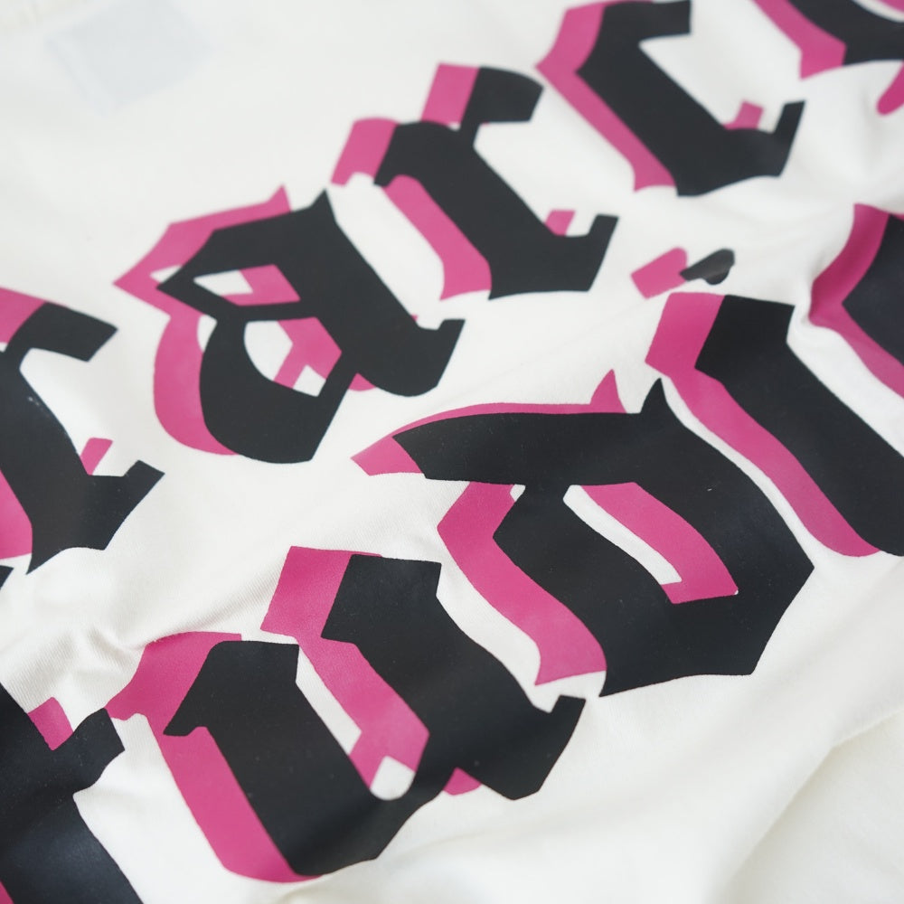 Layered Wide Logo Oversized T-Shirt White