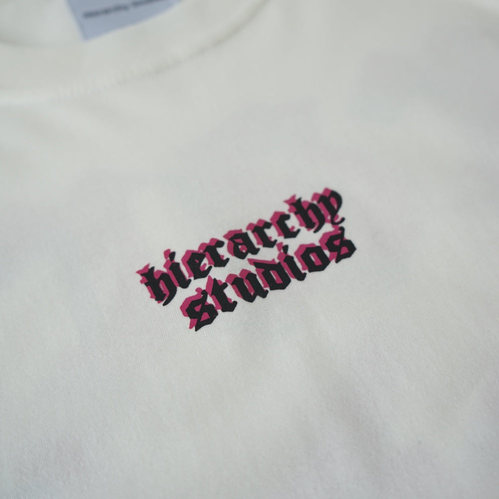 Layered Wide Logo Oversized T-Shirt White