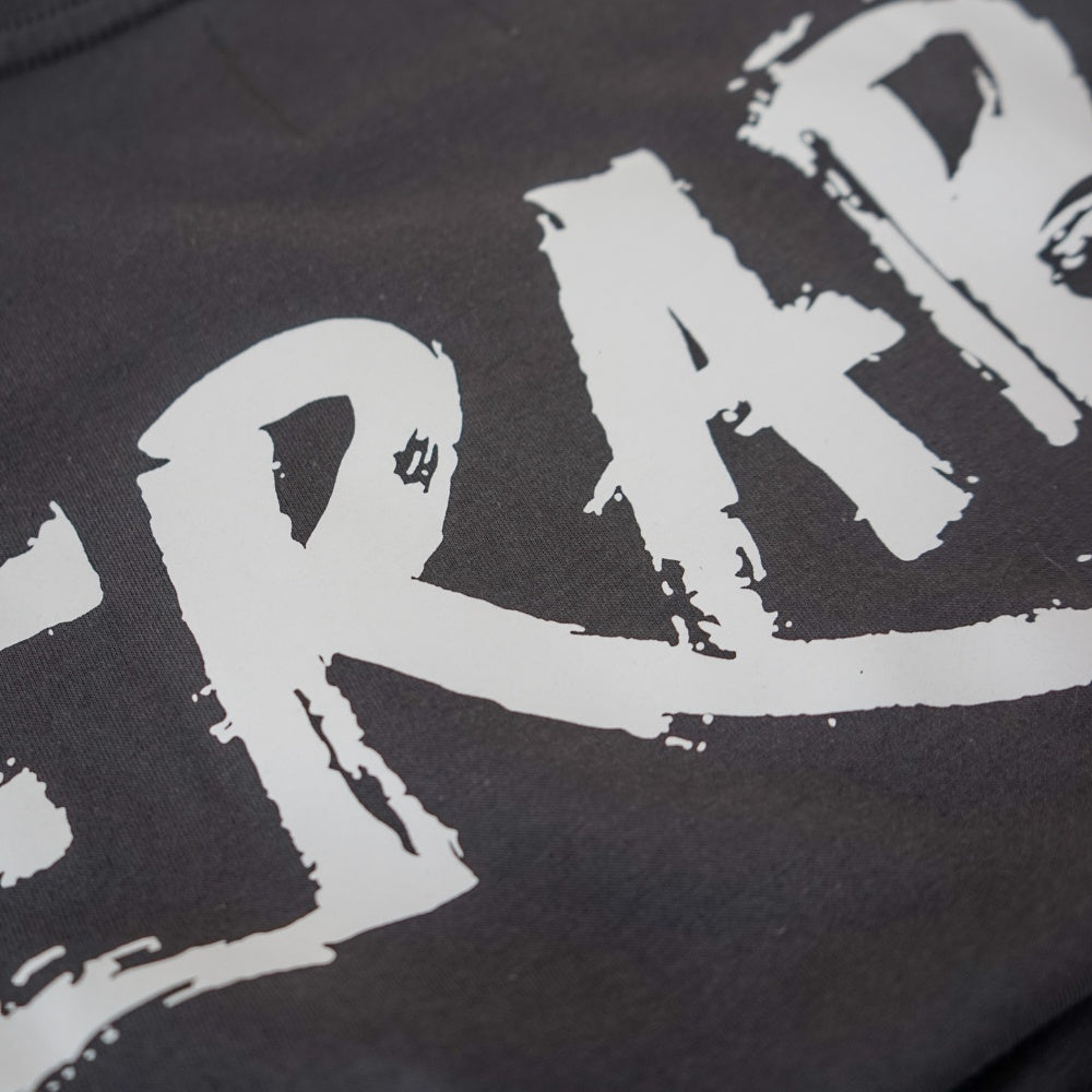 Wide Calligraphy Logo Oversized T-Shirt Grey