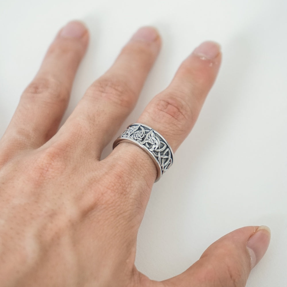 Abstract Crown Ring