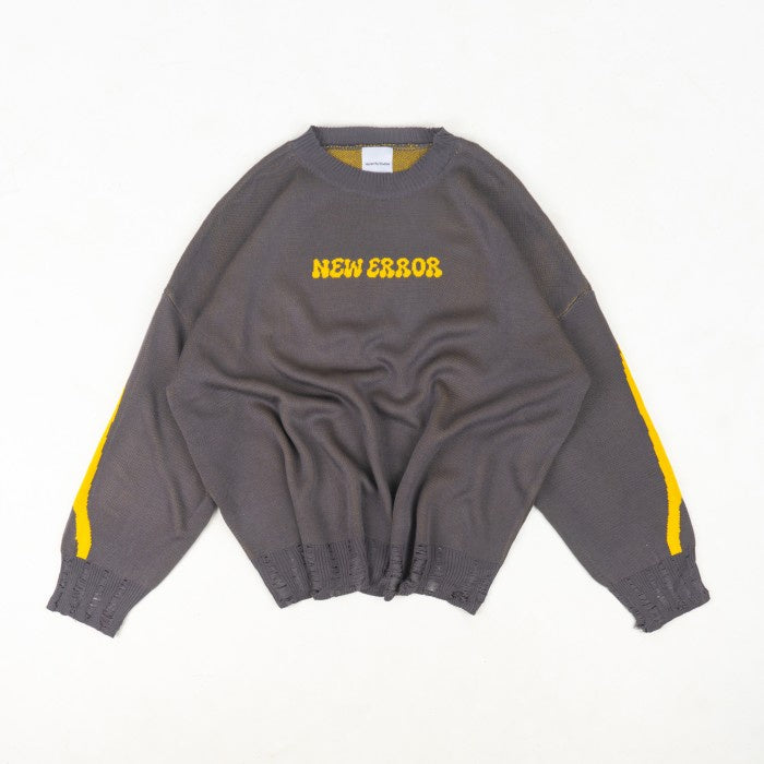 Grey Fluid Wide Oversized Knit Sweater