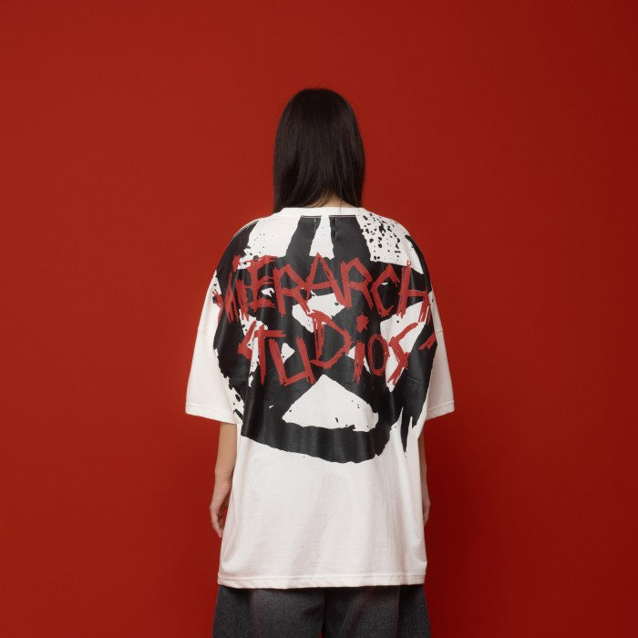 White Star Spell Wide Oversized T-Shirt