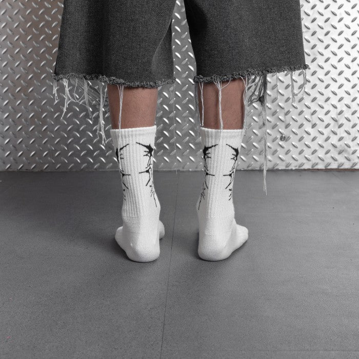 HIERARCHY STUDIOS Chroma - White Tribal Socks