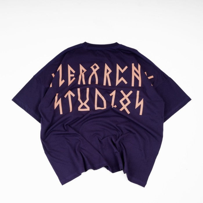 Runic Wide Logo Oversized T-Shirt Brick Red