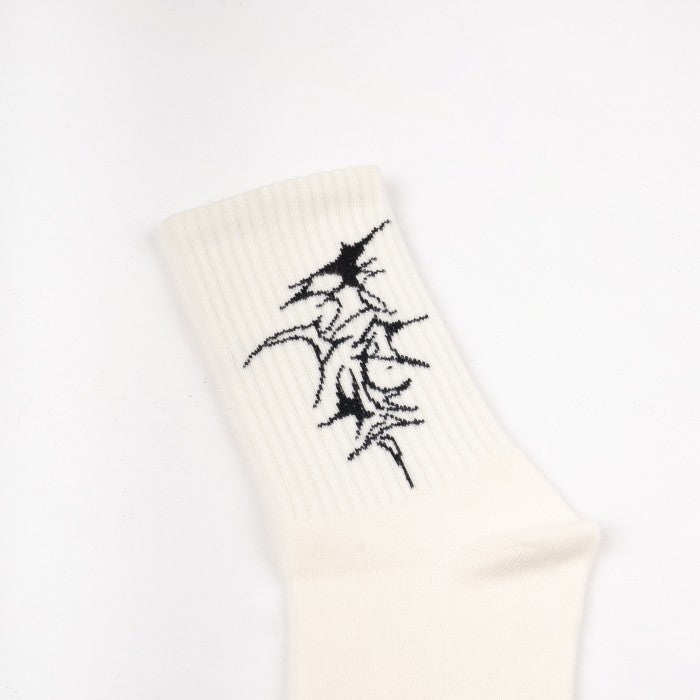 HIERARCHY STUDIOS Chroma - White Tribal Socks
