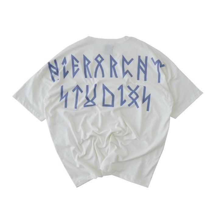 Runic Wide Logo Oversized T-Shirt Brick Red