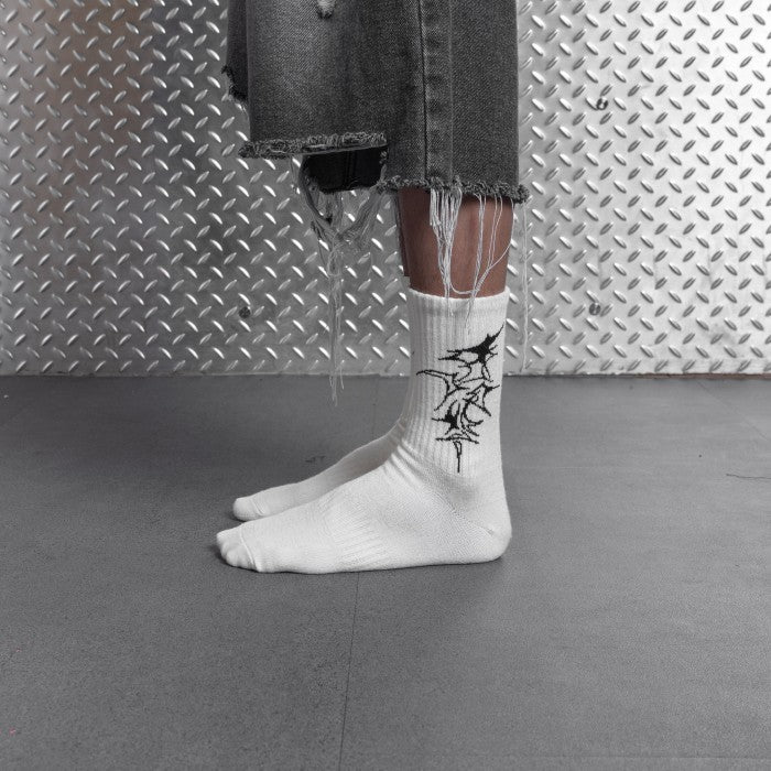 HIERARCHY STUDIOS Chroma - White Tribal Socks