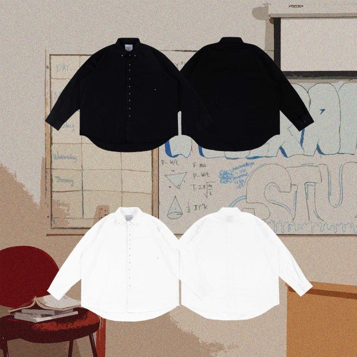 HIERARCHY STUDIOS Unruled - Black Eyelet Oversized Shirt