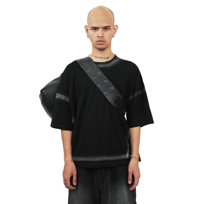 HIERARCHY STUDIOS Unsolved - Black Evidence Leather Slingbag