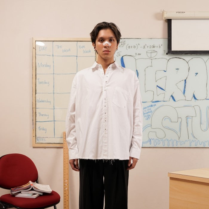 HIERARCHY STUDIOS Unruled - White Eyelet Oversized Shirt
