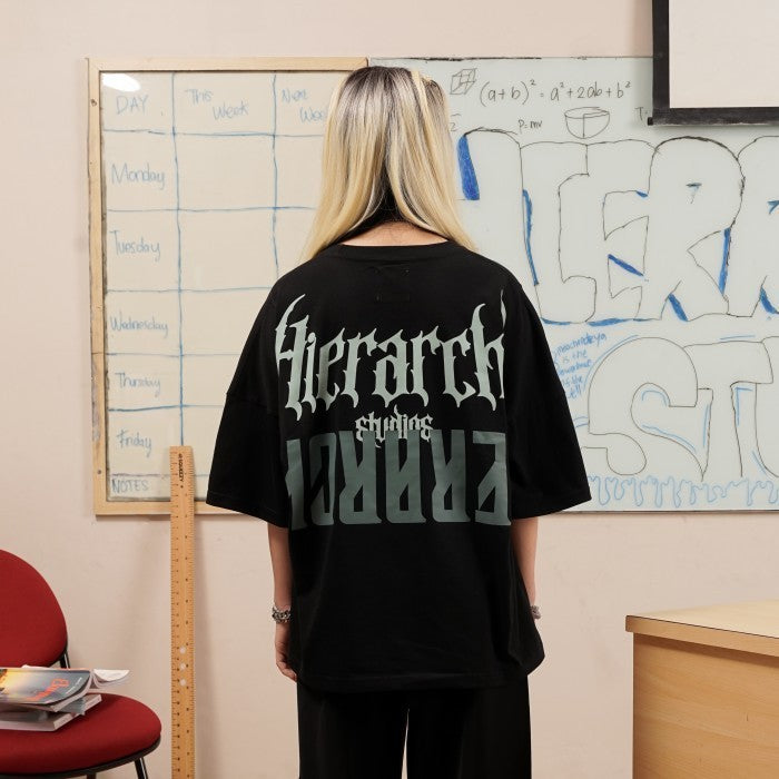 HIERARCHY STUDIOS Unruled - Black Mirror Wide Oversized T-Shirt