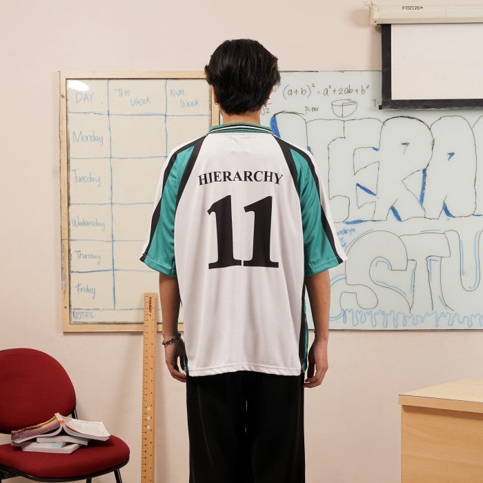 HIERARCHY STUDIOS Unruled - Ivory Rugby Oversized Polo Jersey