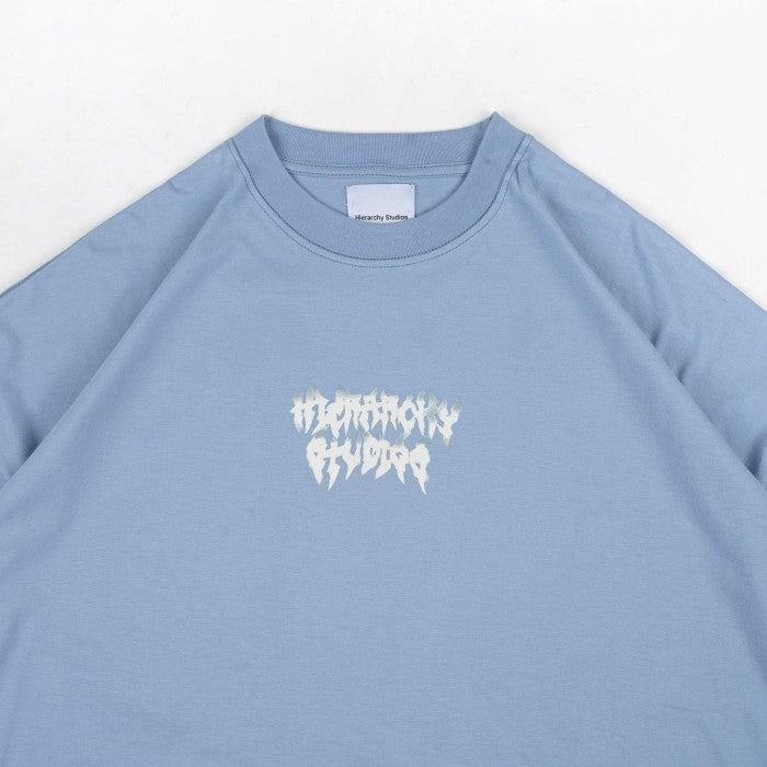 HIERARCHY STUDIOS TMTNW - Blue Burnout Wide Oversized T-Shirt