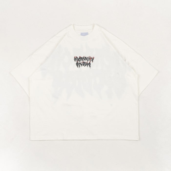 HIERARCHY STUDIOS TMTNW - White Burnout Wide Oversized T-Shirt