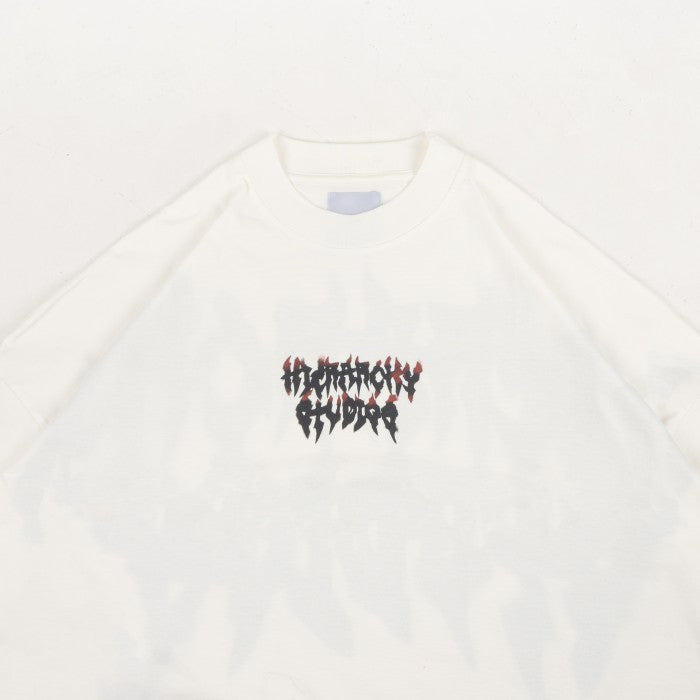 HIERARCHY STUDIOS TMTNW - White Burnout Wide Oversized T-Shirt