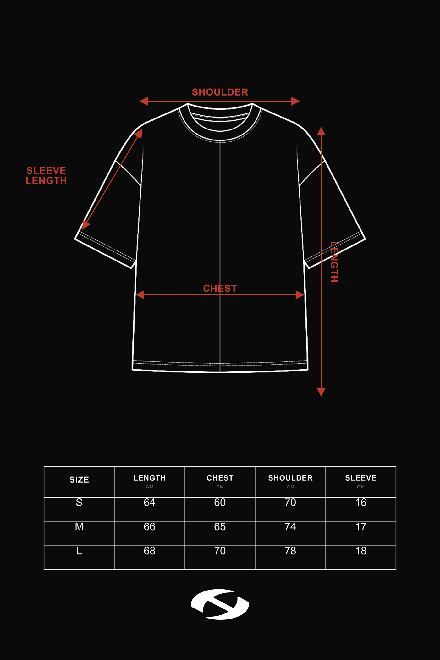 Size guide for HIERARCHY STUDIOS Unsolved - Black Case 33 Rugby Boxy Oversized T-Shirt