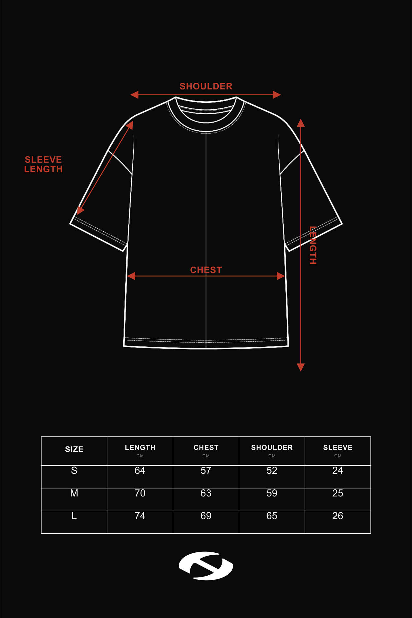 Size guide for Washed Decayed Flower Oversized T-Shirt Black