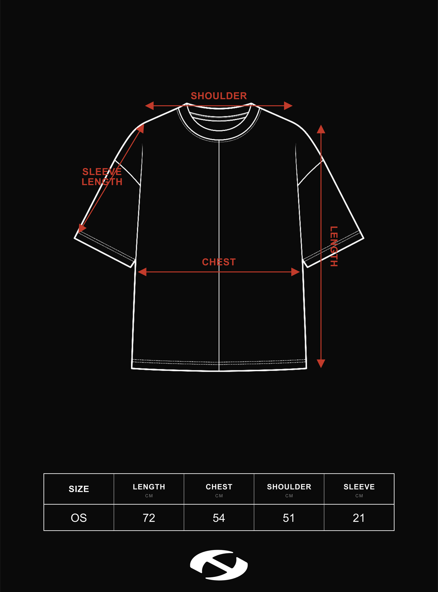 Size guide for Ivory Abstract Oversized Shirt