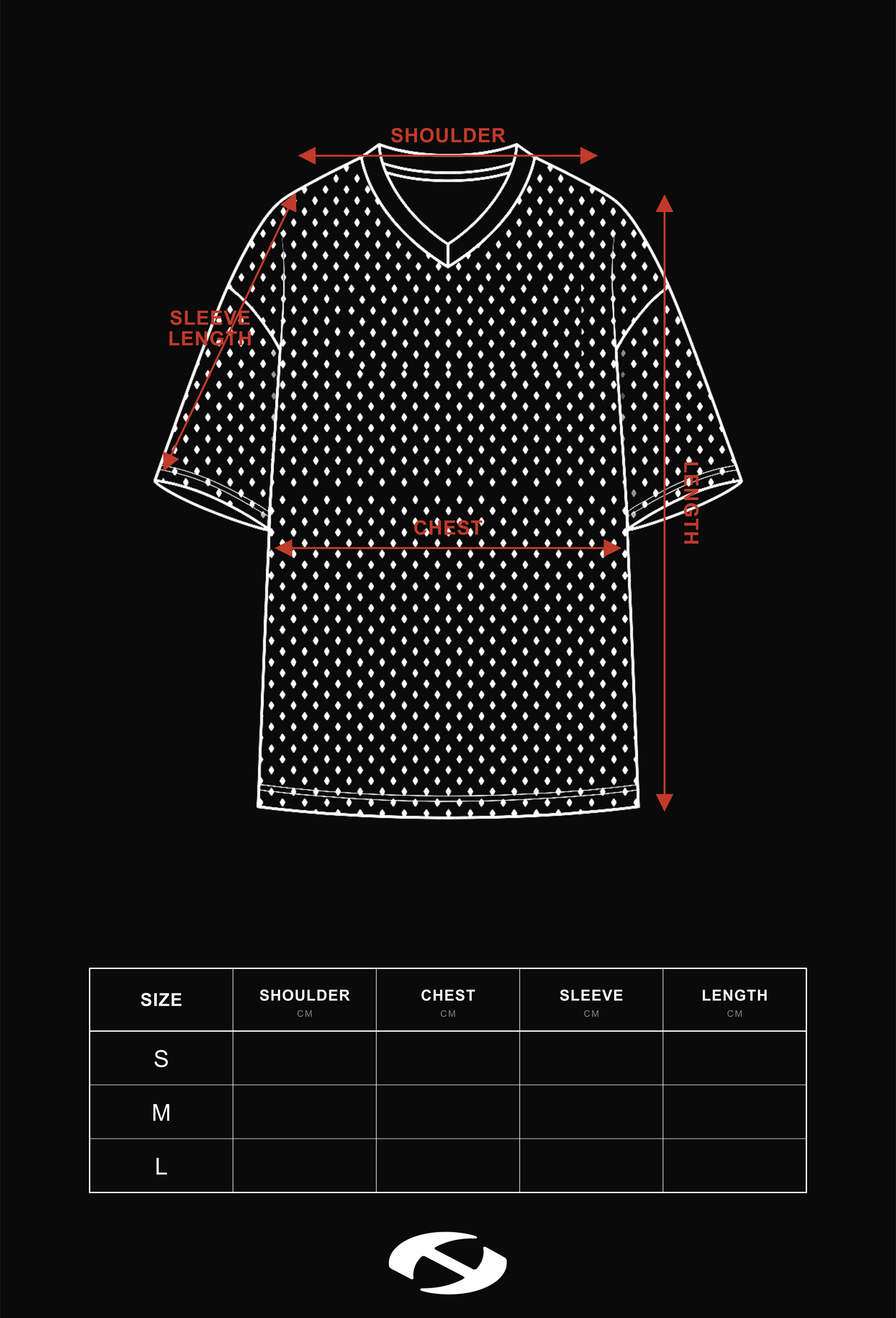 Size guide for HIERARCHY STUDIOS Unruled - Ivory Rugby Oversized Polo Jersey