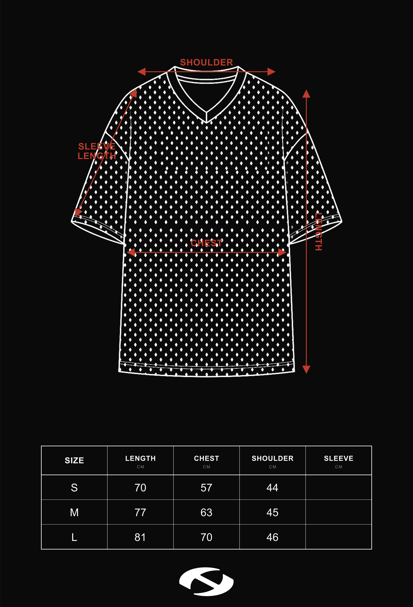Size guide for HIERARCHY STUDIOS Unruled - Ivory Rugby Oversized Polo Jersey